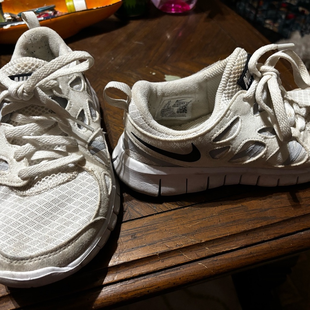 Nike Kids White Mesh Sneakers